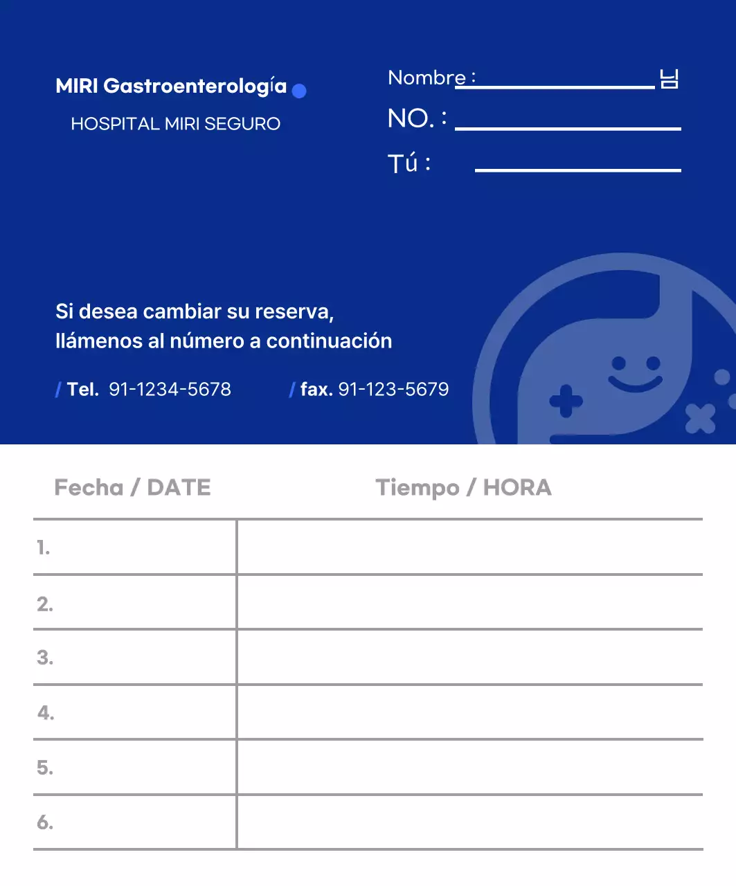 Guía hospitalaria Blue Simple