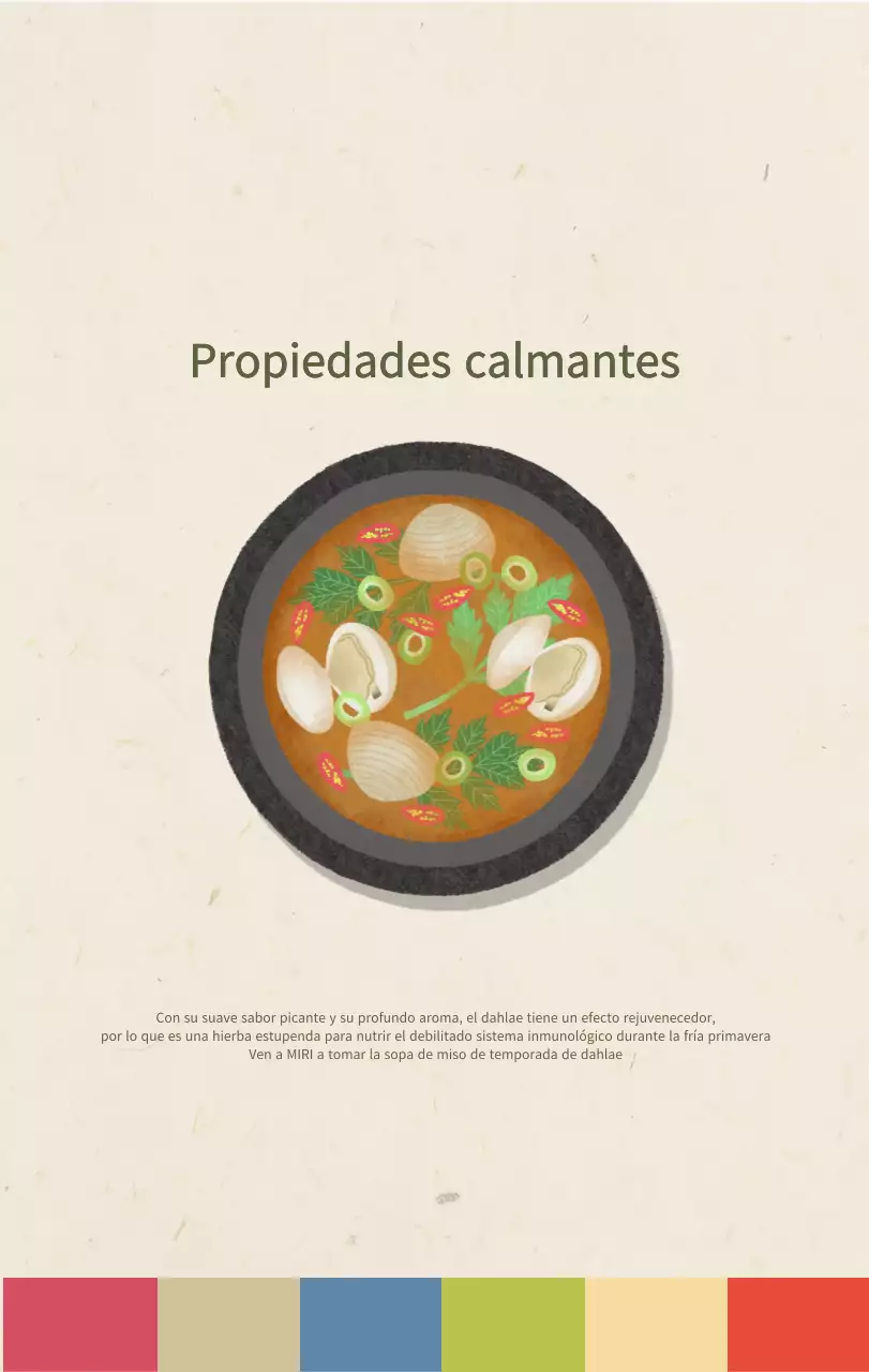 Calendario de comidas tradicionales en beige