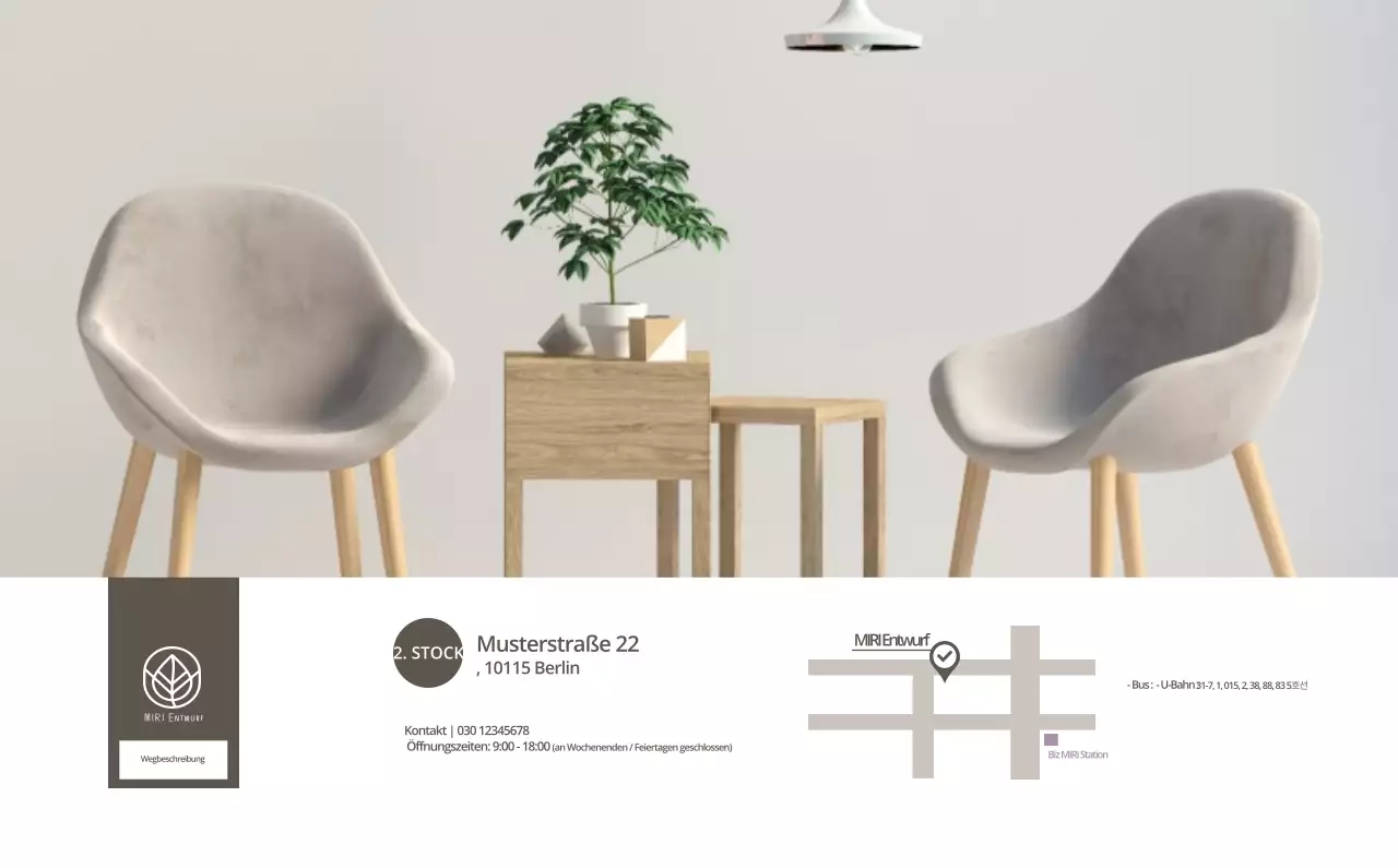 Beigefarbener minimalistischer Innenkalender