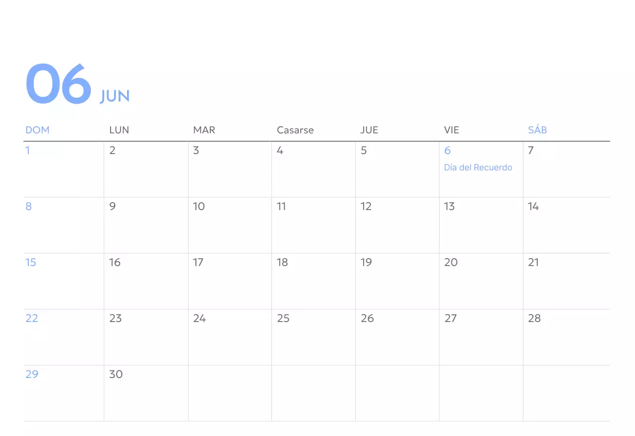 Calendario fotográfico de seguimiento de objetivos con un toque de azul