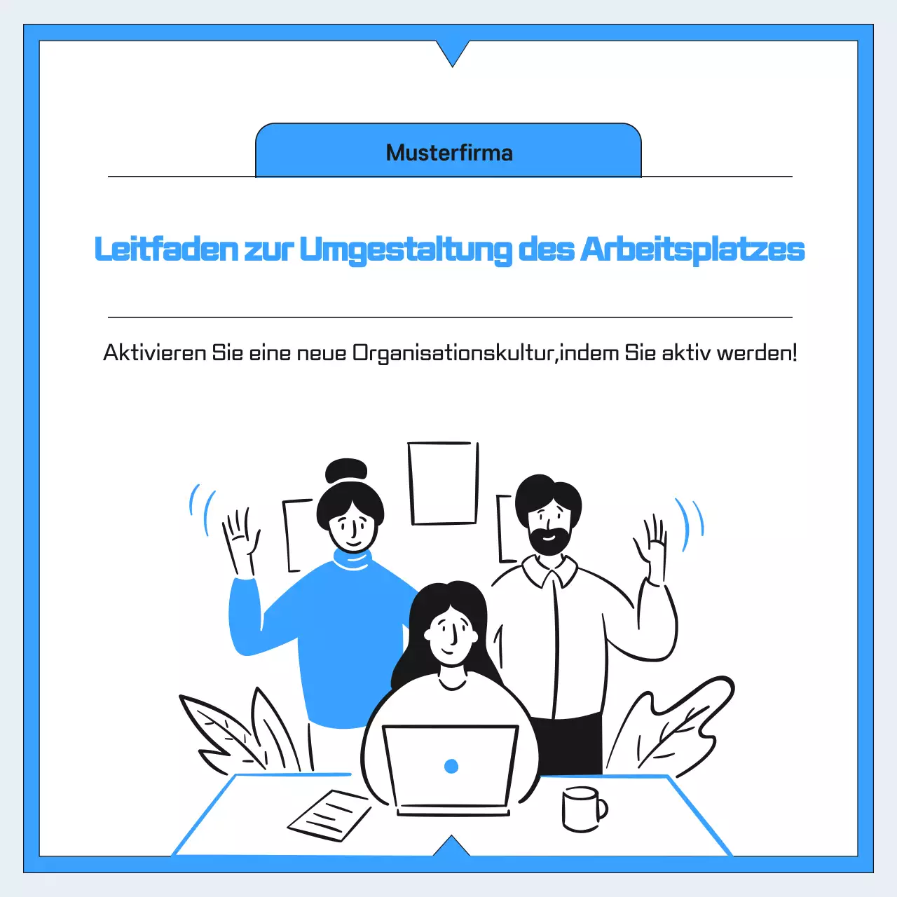 Blue Modern Workplace Culture Leitfaden