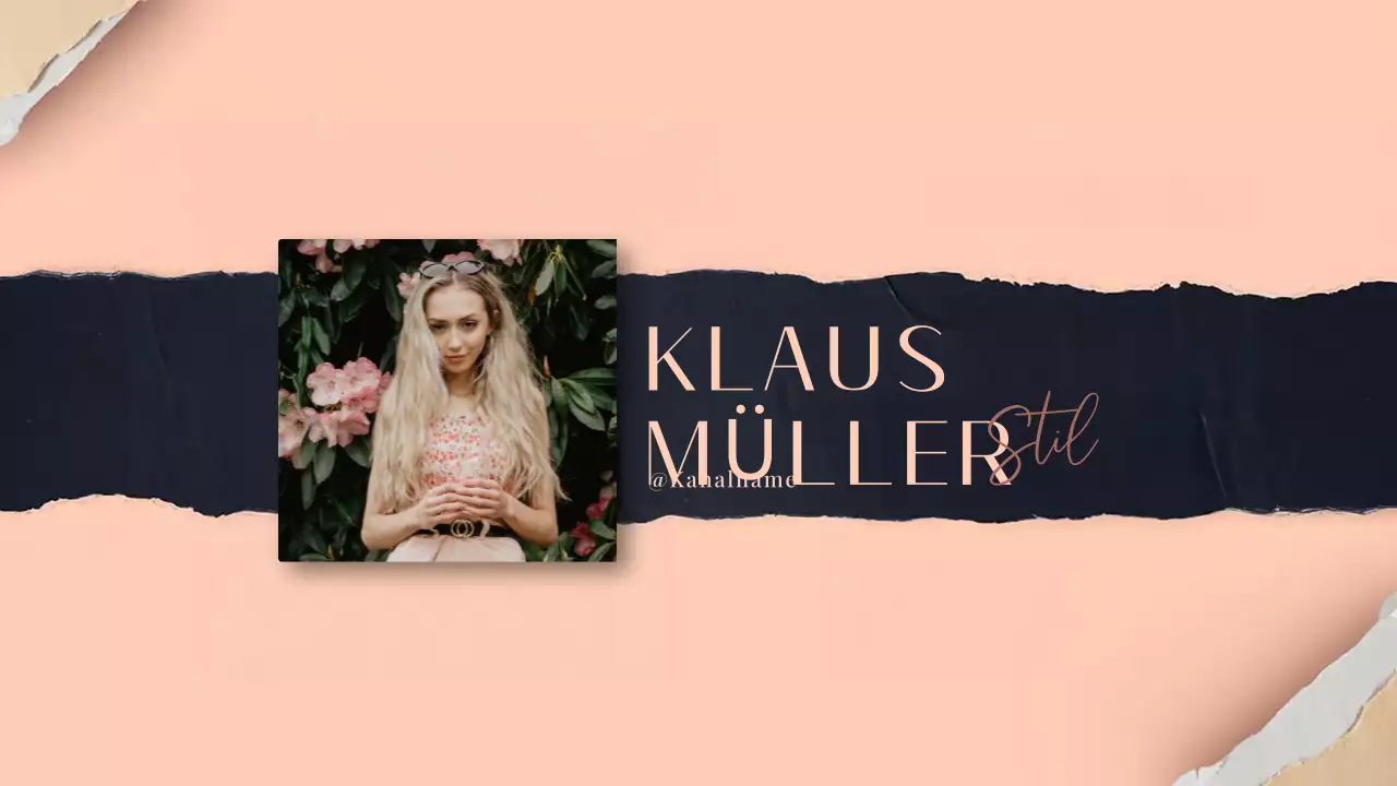 Beige Moderne Mode YouTube Kanal Kunst