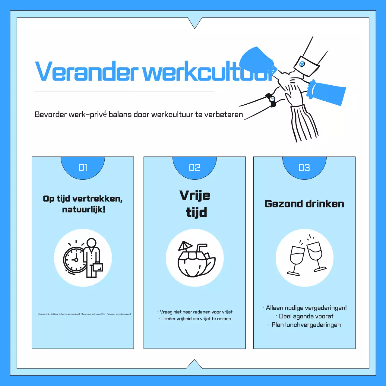 Blauwe gids voor moderne werkcultuur