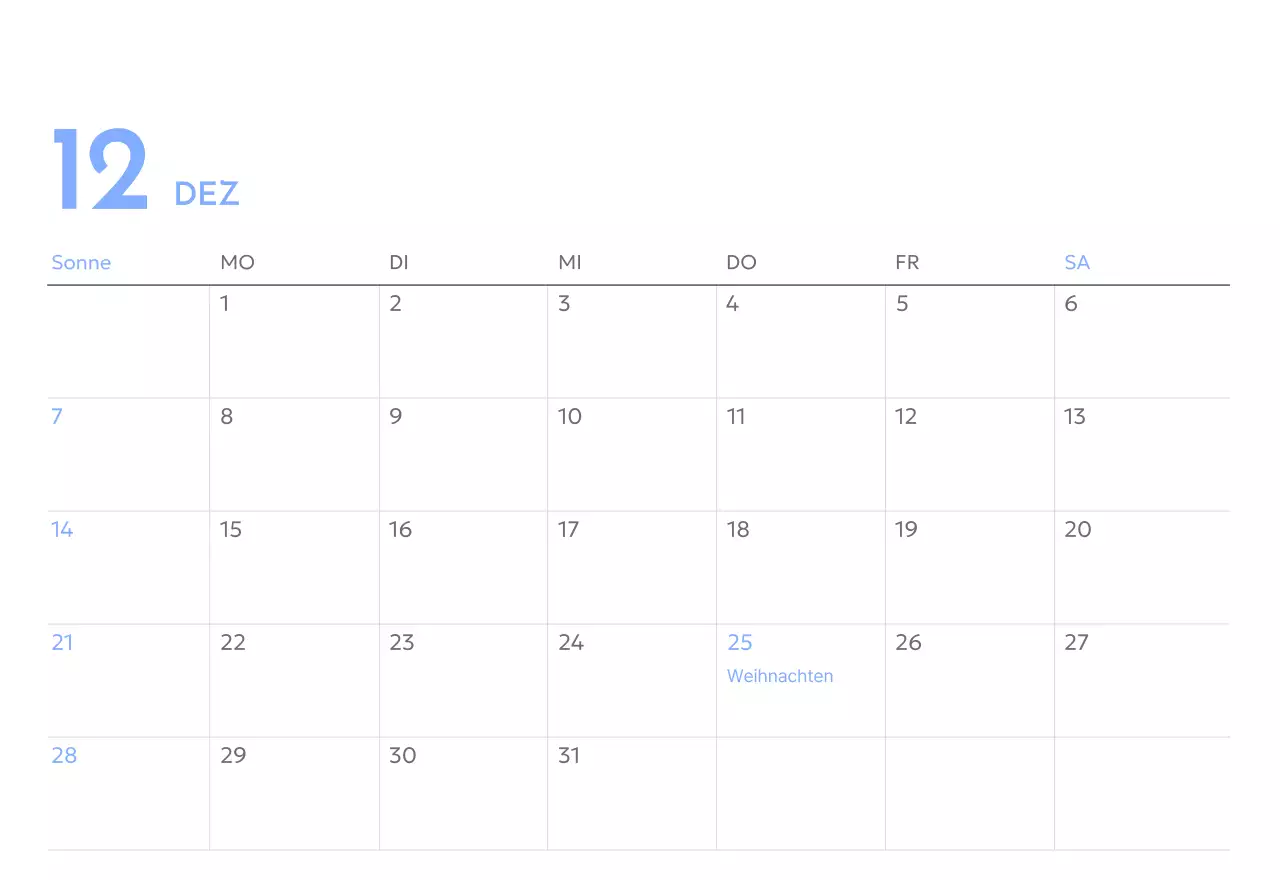 Foto-Zielverfolgungskalender mit einem Hauch von Blau