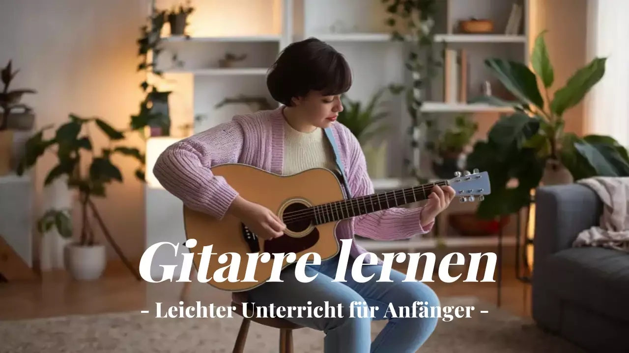 beige Gitarrenkurs moderner Stil