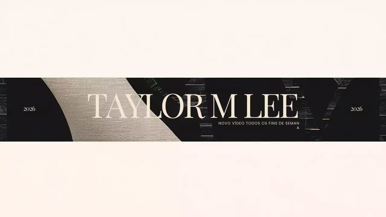 Banner de vídeo minimalista bege Arte do canal YouTube