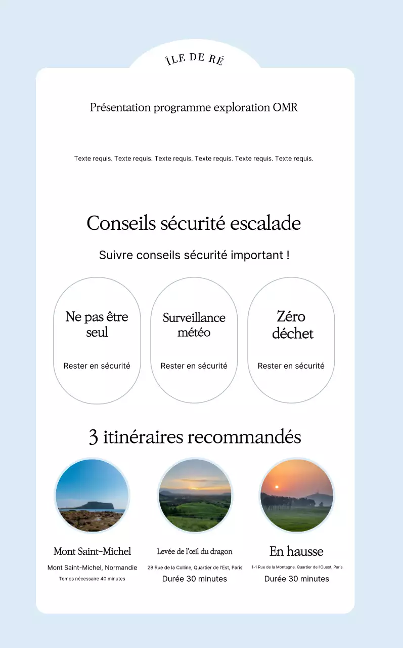 Guide de voyage simple