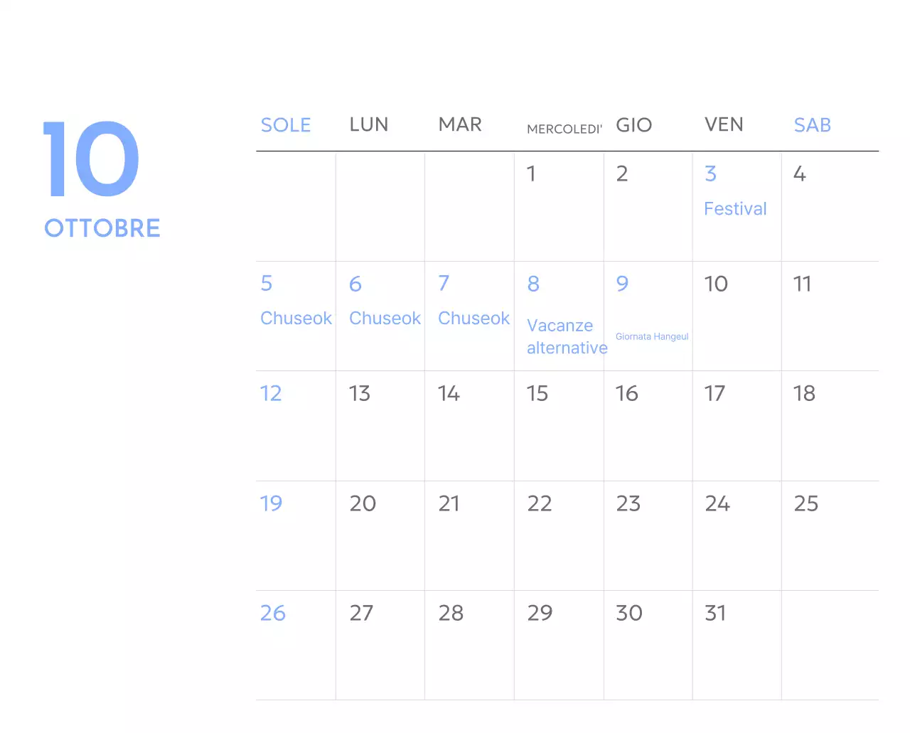 Calendario con foto tracciatore di obiettivi con un tocco di blu