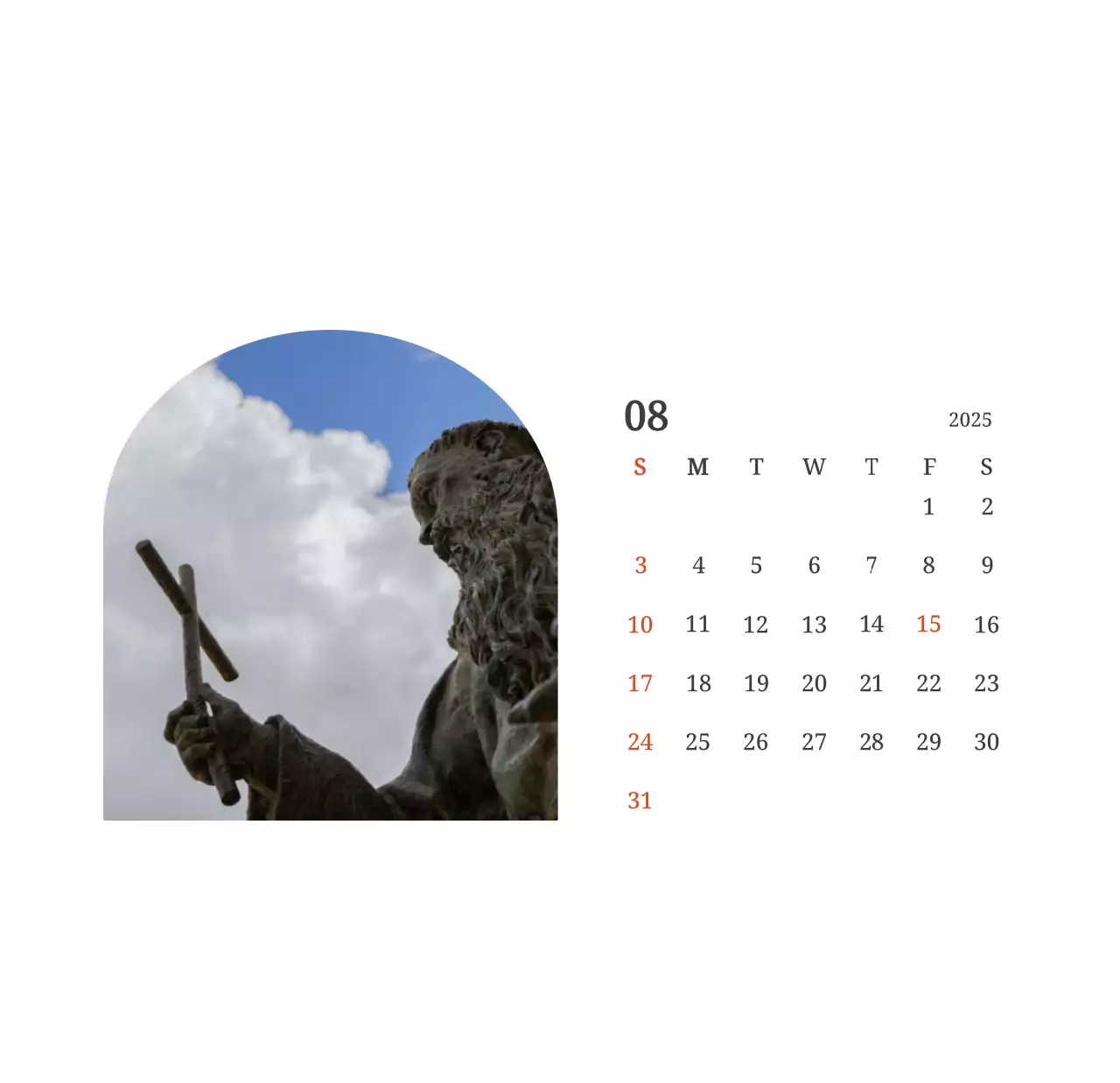 Ein fotografischer Konzeptkalender, der Kirchen in Landschaftsbildern zeigt