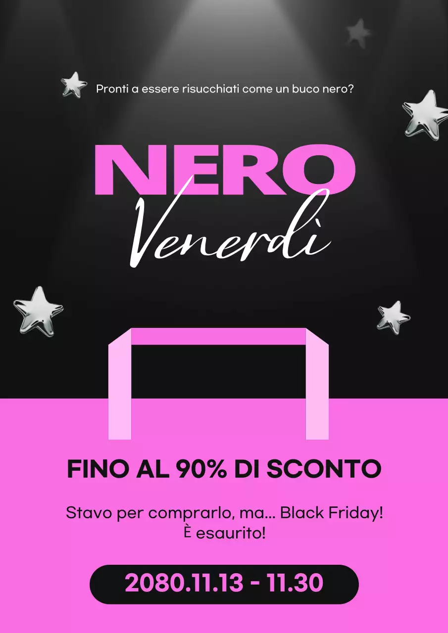 Annuncio di vendita moderna nera