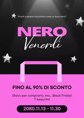 Annuncio di vendita moderna nera