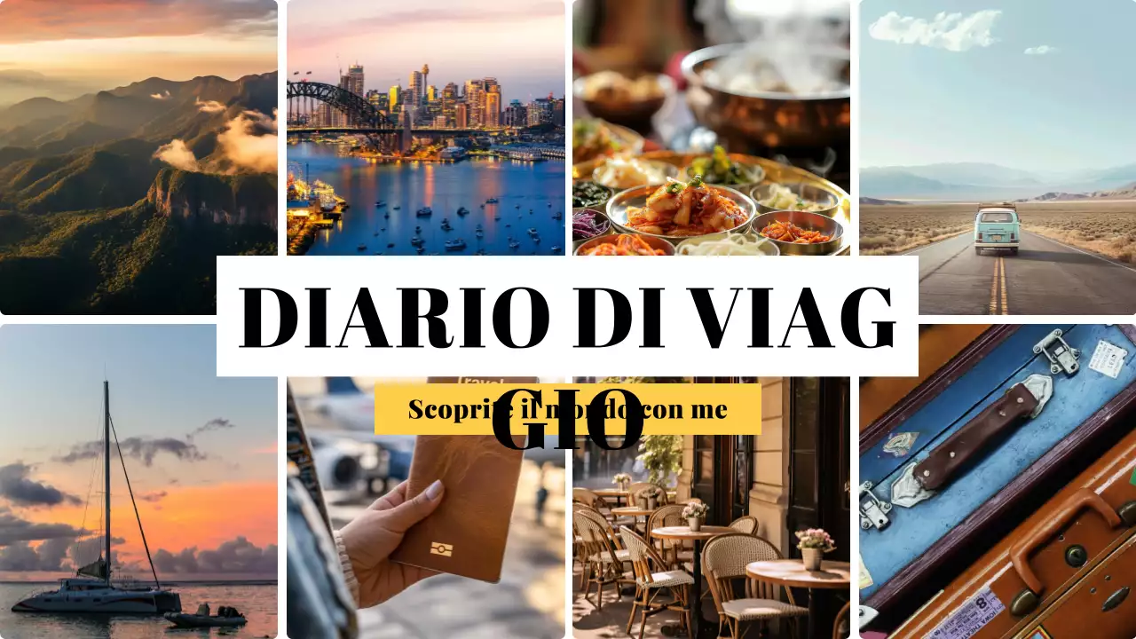 blu giallo estetica diario di viaggio stile moderno