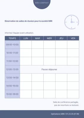 Guide des horaires de nettoyage de Mauve