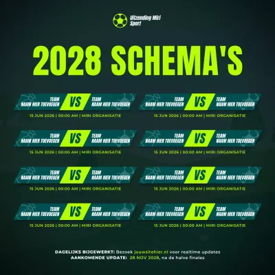 groene moderne sportkalender