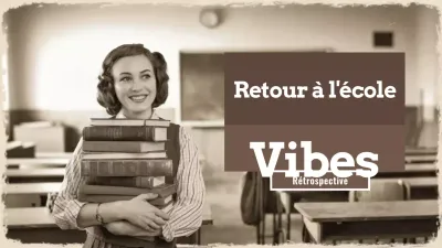 marron retour à l'école style vintage