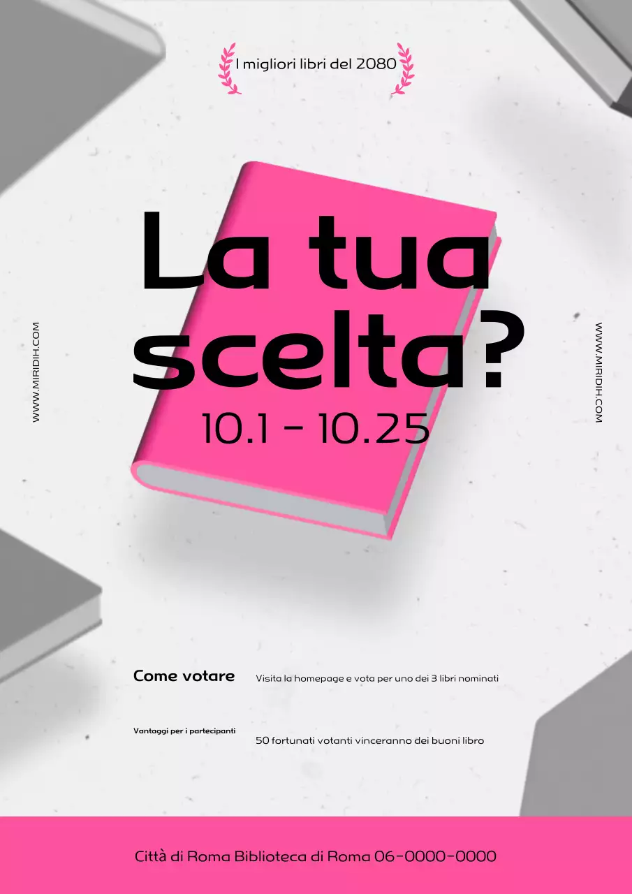 Evento di lettura moderna Hot Pink