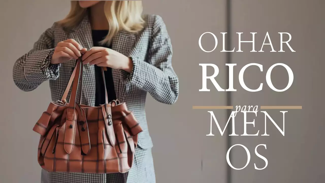 Anúncio de moda com classe em castanho