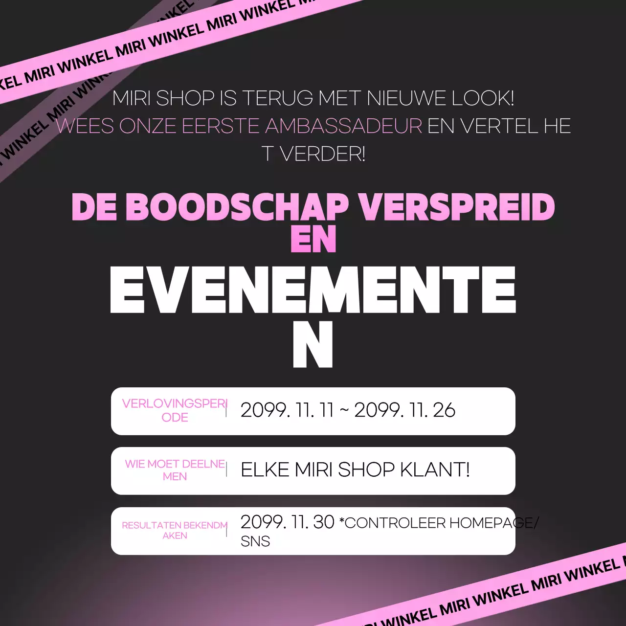 Promoot je zwarte pop-evenement