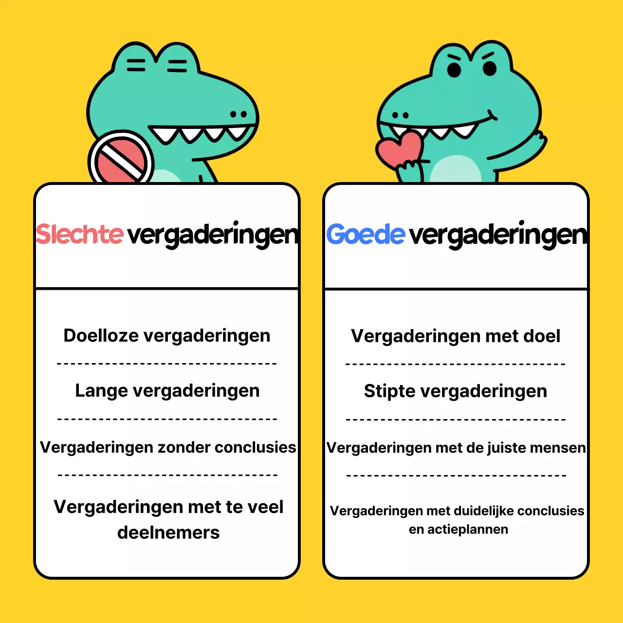 De gele en mooie nieuwsbrief voor bedrijfsbijeenkomsten