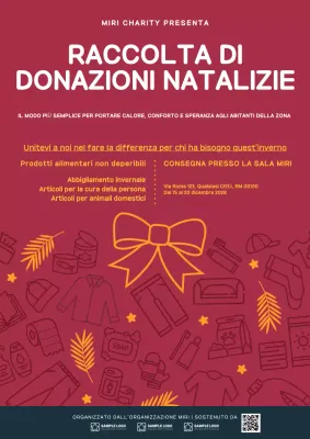 semplice annuncio di beneficenza per le feste