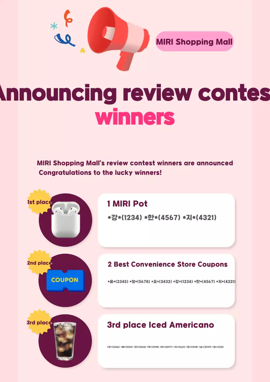 Cartaz de anúncio do concurso Pink Modern