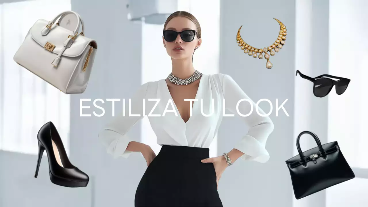 Anuncio de moda elegante negro