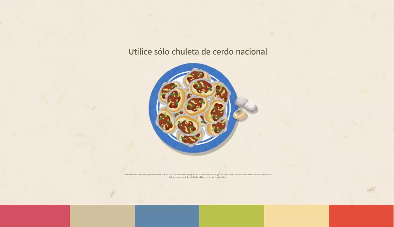 Calendario de comidas tradicionales en beige