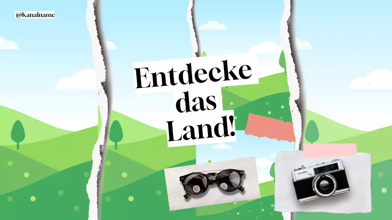 gelb blau weiß reisen vlog modernen Stil