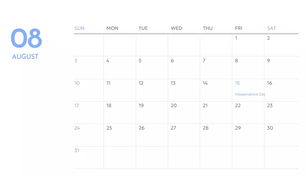 Kalender pelacak sasaran foto dengan percikan warna biru