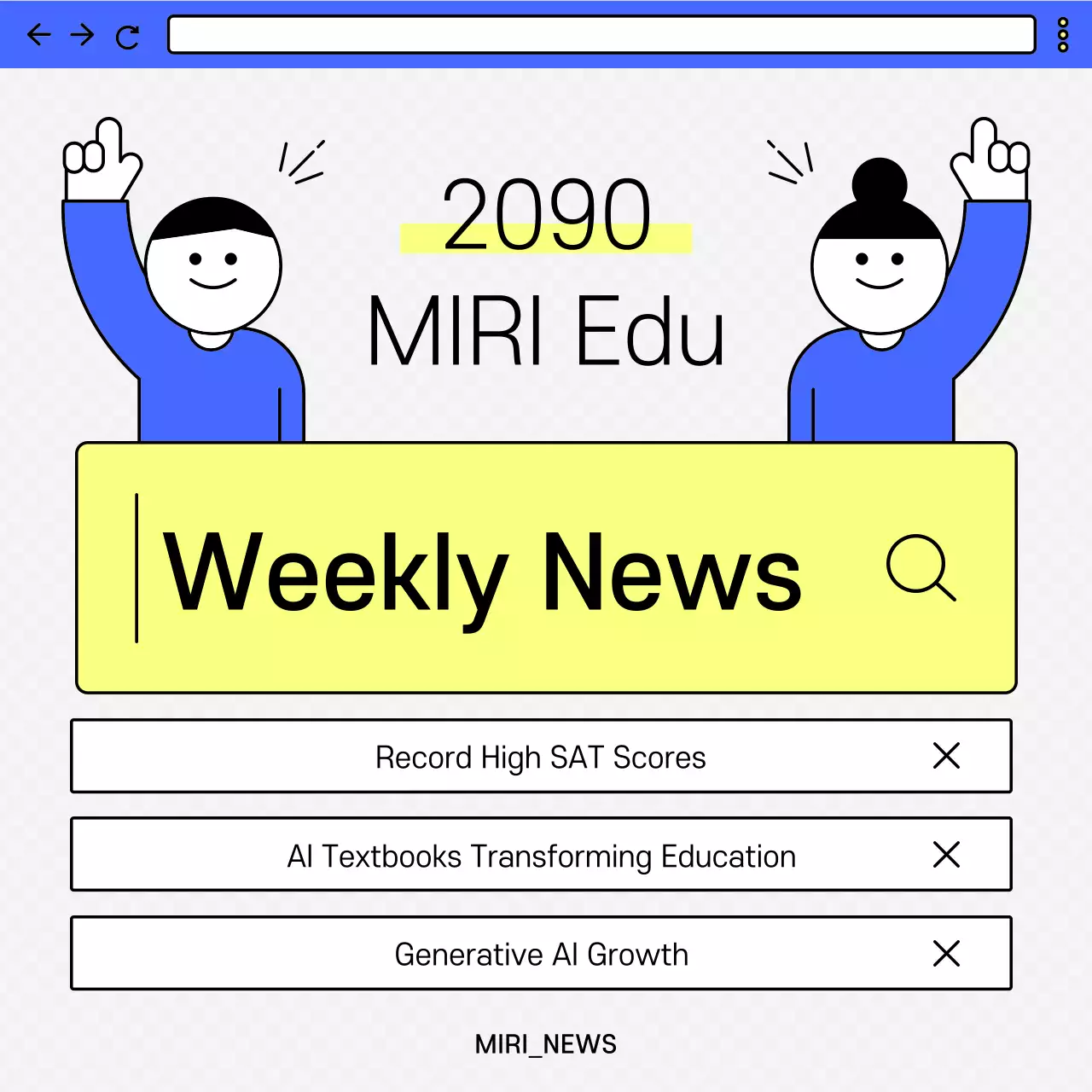 Blue Minimal Education News Social Media Post
