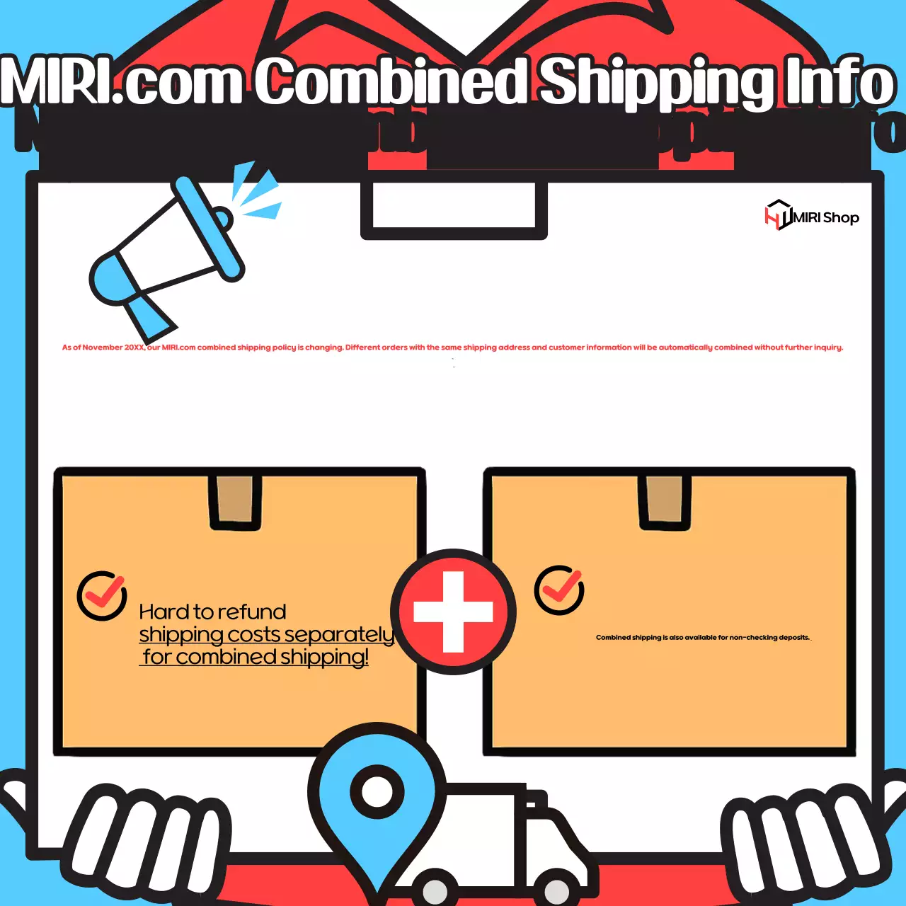 Anúncio de envio da Blue Modern nas redes sociais