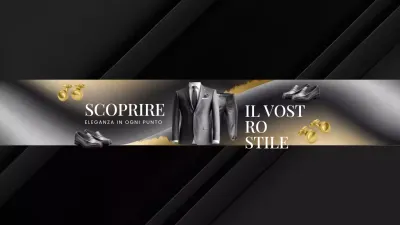 Canale YouTube di moda maschile di classe nera Art