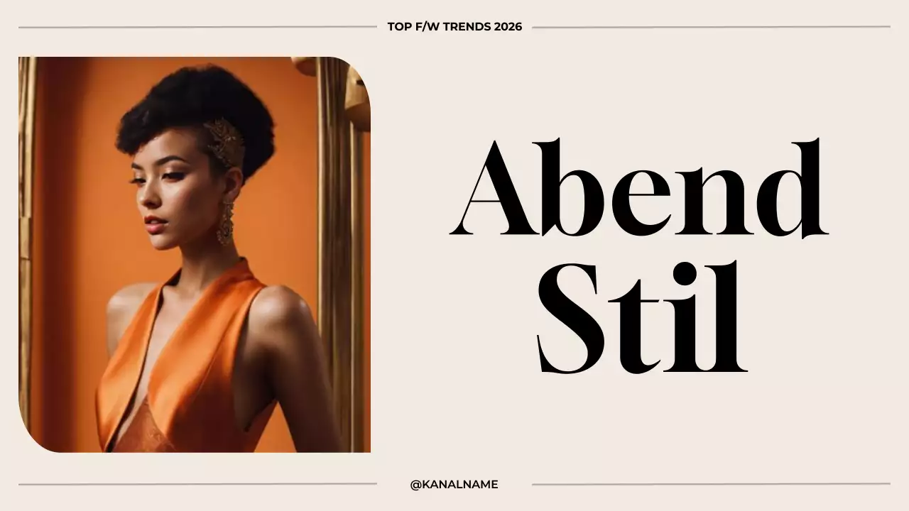 Orange Elegante Modeankündigung