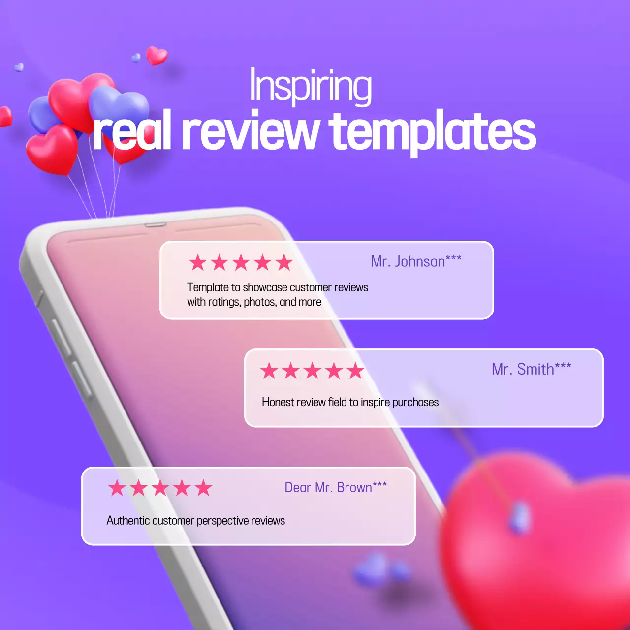 Purple Modern Reviews Promotion Instagram Carousel