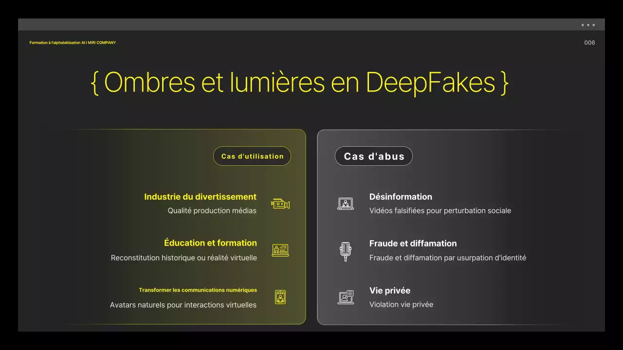 Matériel de formation à la maîtrise de l'IA jaune et noir, cyber-esque