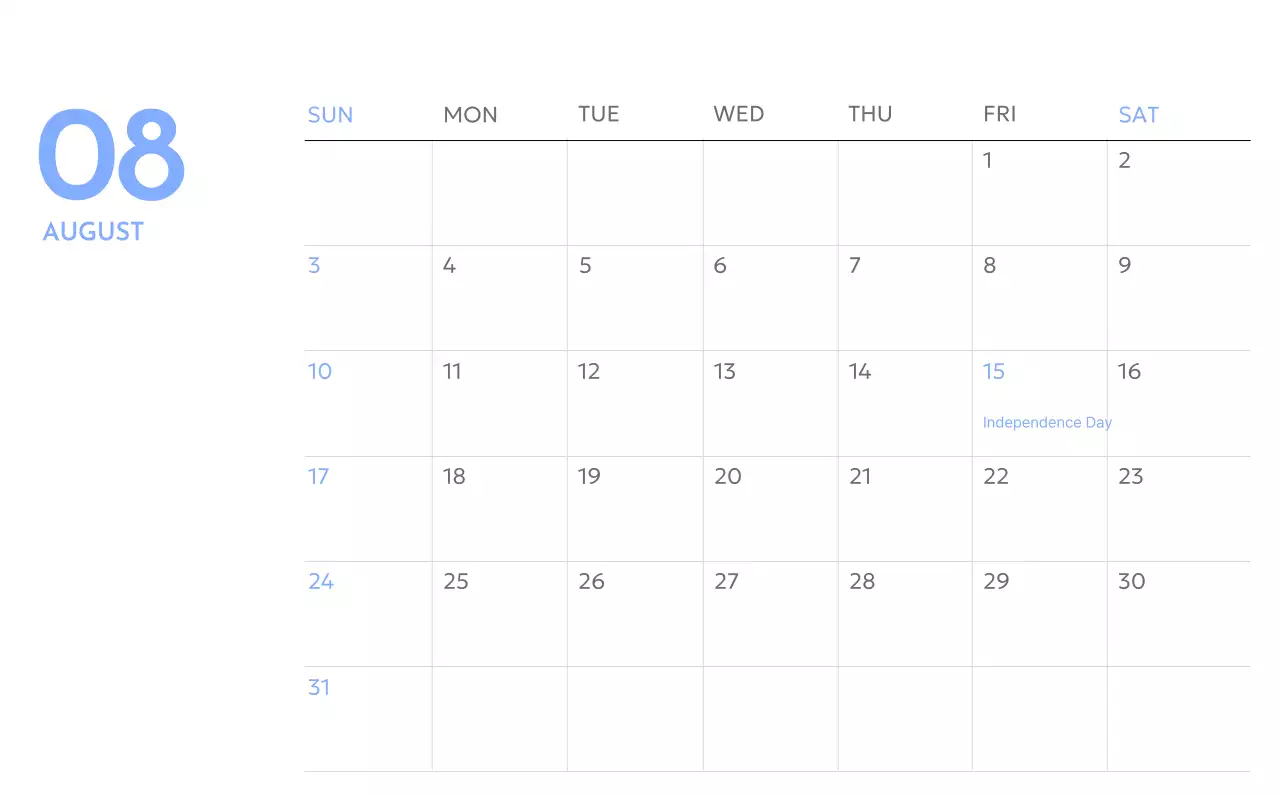 Kalender pelacak sasaran foto dengan percikan warna biru