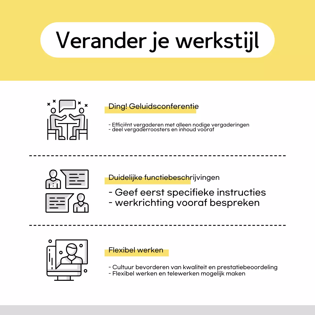 Gele eenvoudige bedrijfshandleiding