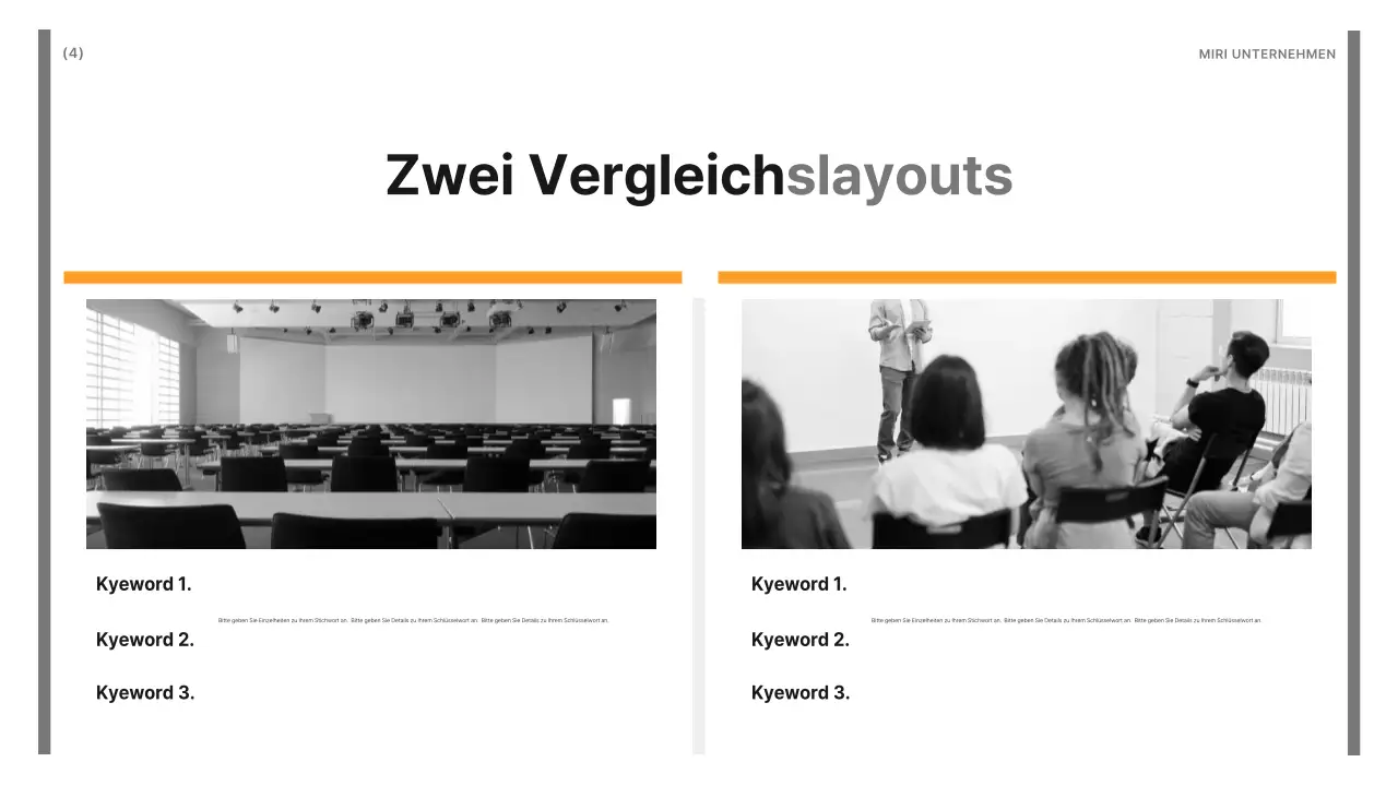 Ein einfacher Geschäftsbericht in Gelb und Grau