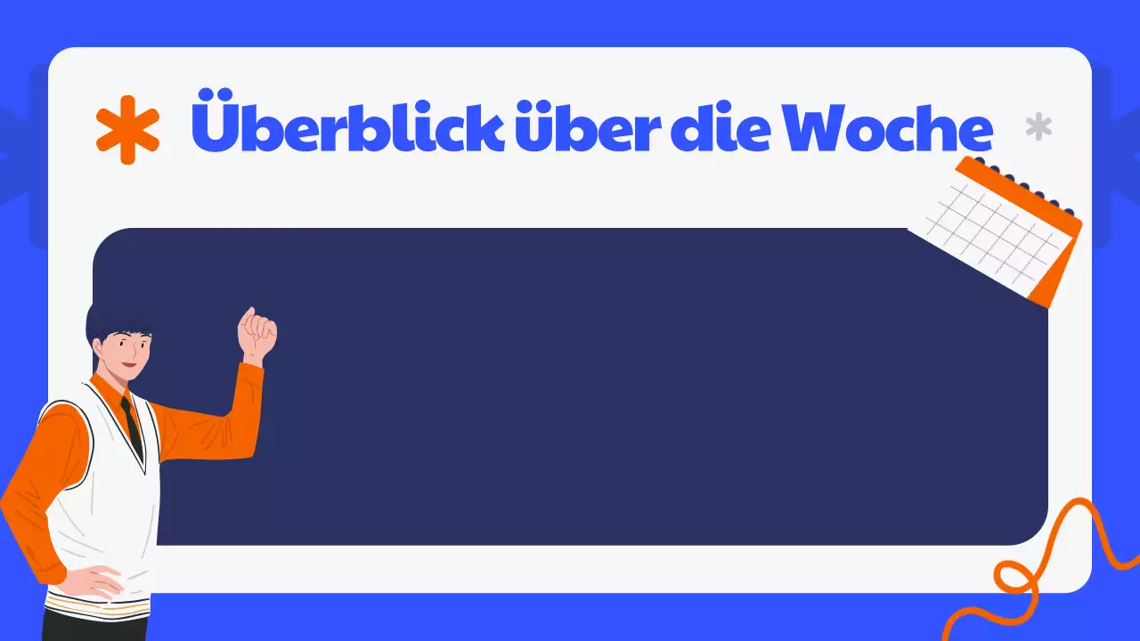 Blue Modern Class Agenda Planner Präsentation