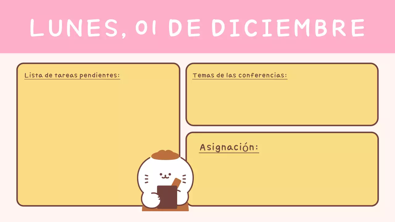 Agenda escolar amarilla sencilla