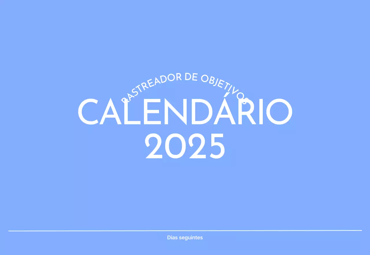 Calendário de acompanhamento de objectivos fotográficos com um toque de azul