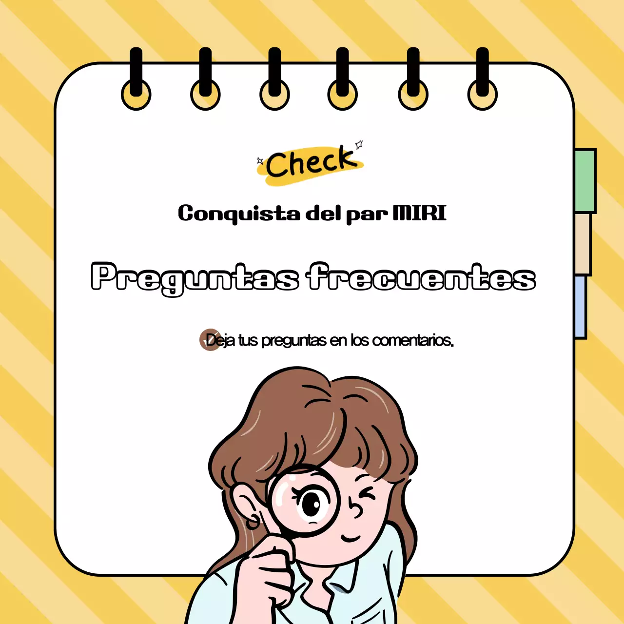 Información llamativa sobre fondo amarillo