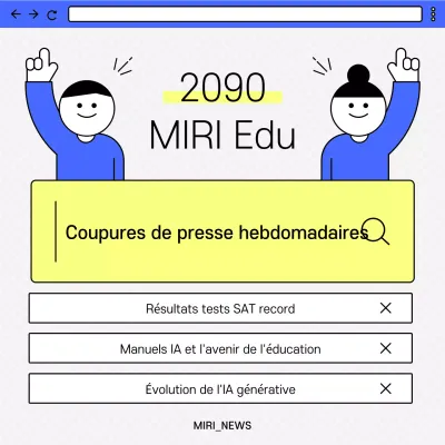 Un bulletin d'information hebdomadaire kitsch en jaune et bleu