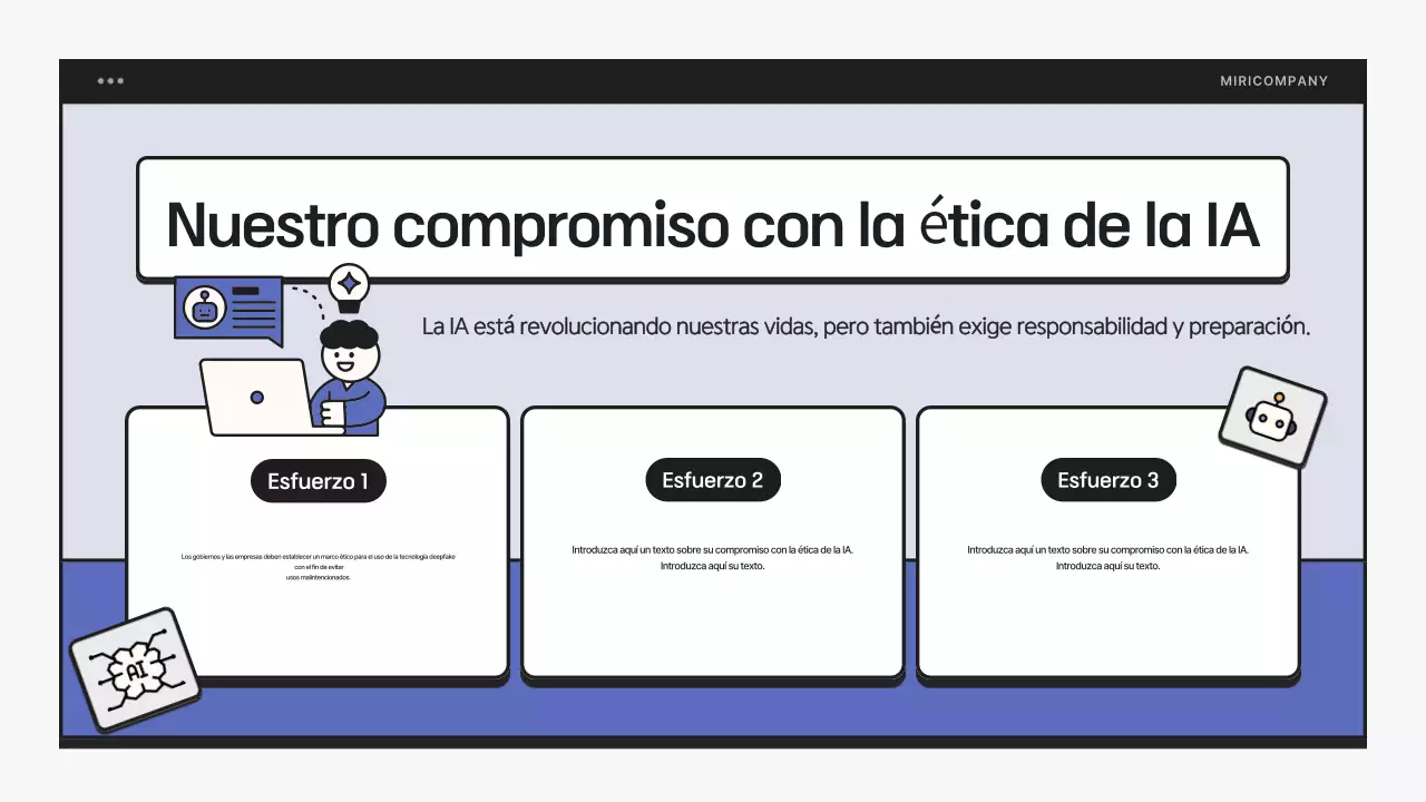 Alfabetización AI sencilla en azul y negro