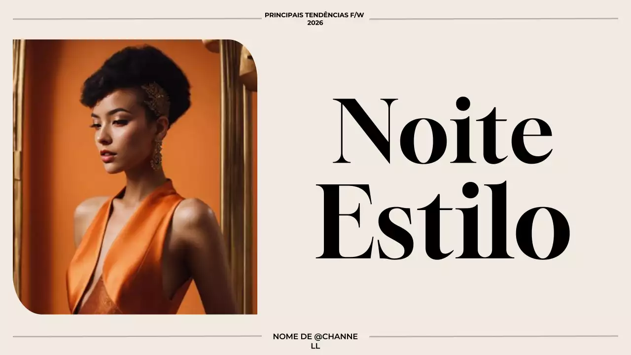 Anúncio de moda elegante laranja