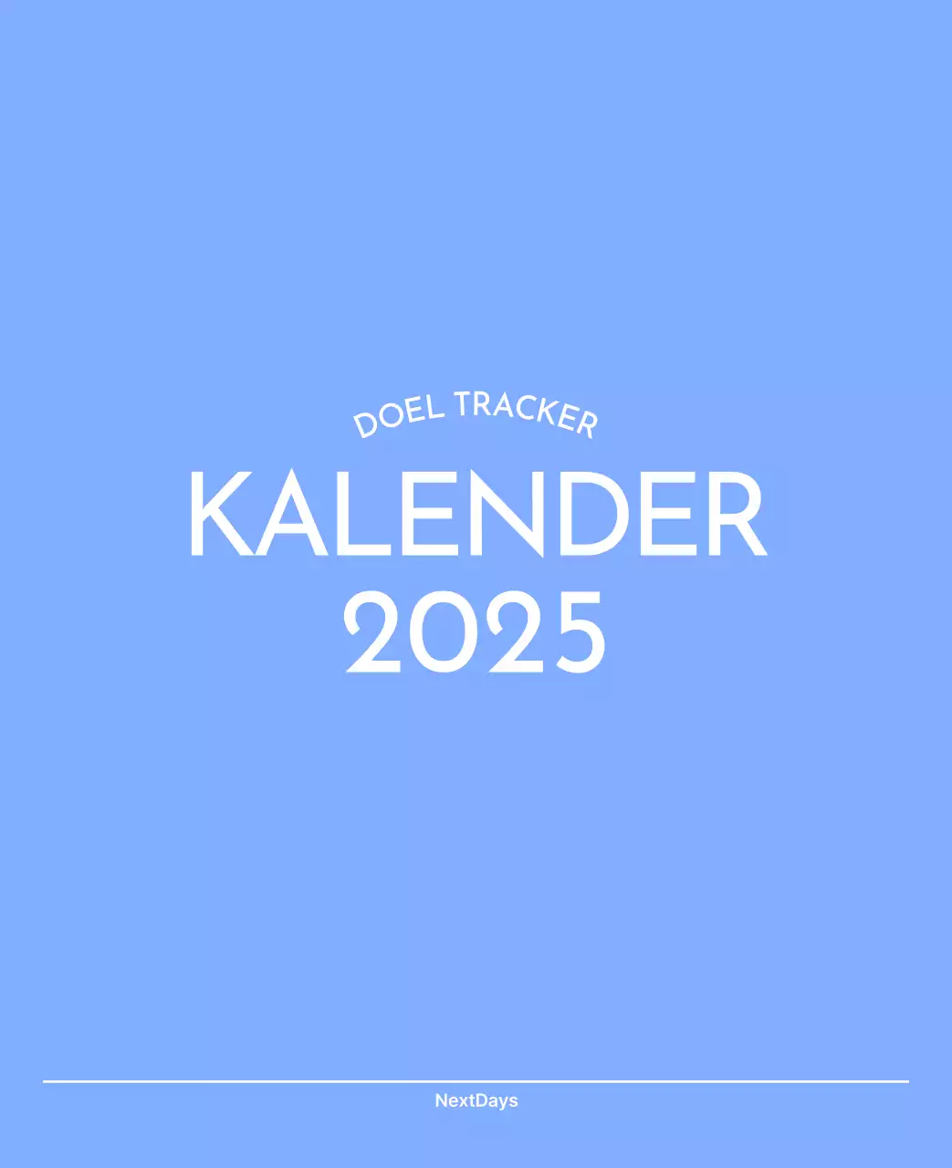 Photo goal tracker kalender met een vleugje blauw