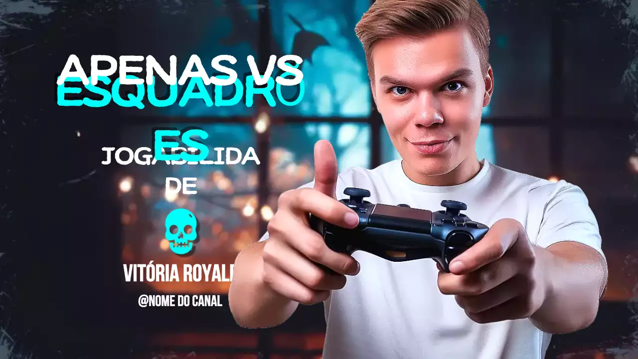 Anúncio de jogos modernos azul