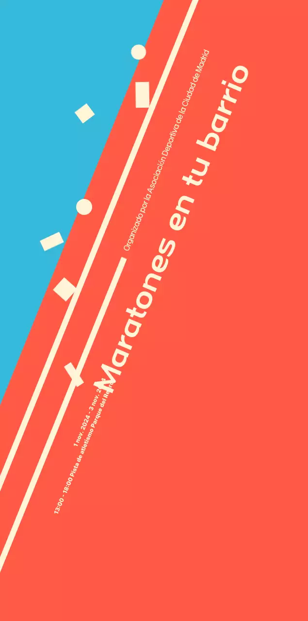 Maratón naranja brillante