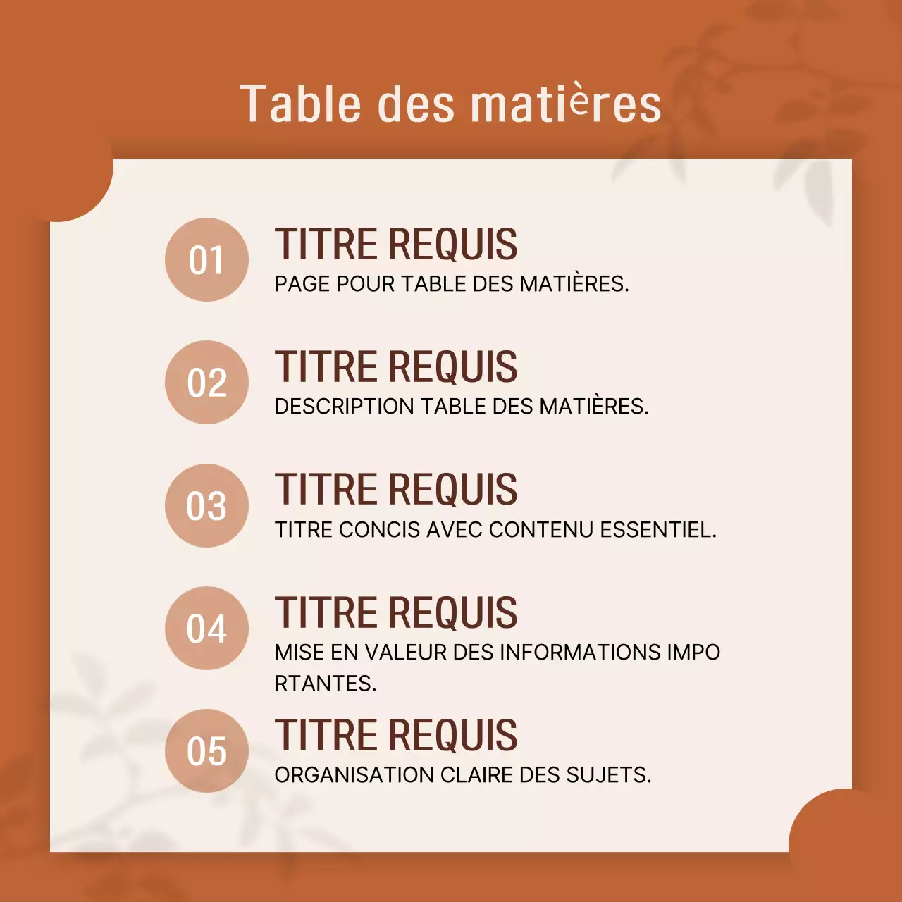 Documentation sur la conception simple d'Orange