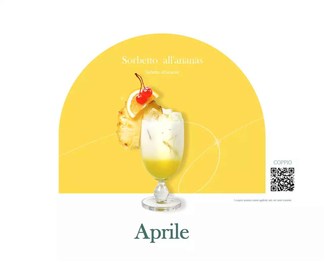 Un moderno calendario dei caffè con i consigli per la bevanda del mese